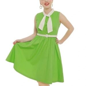 Lindy Bop Lime Green 60s Style Jillian Dress